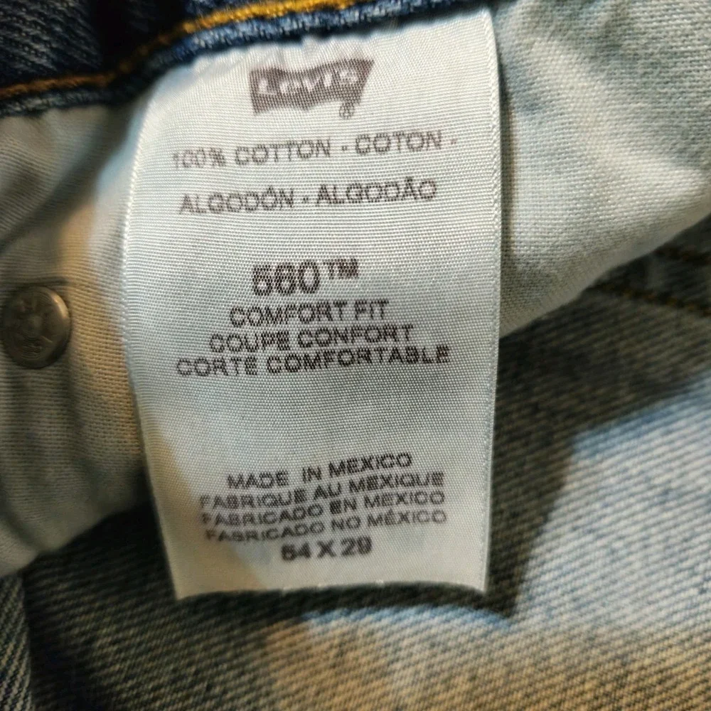LEVIS 560 ‎ COMFORT FIT 54x29  Blue Denim Jeans   MEN'S BLUE 5 Pocket